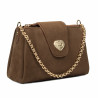 Borsa donna a tracolla 051g camoscio latte