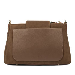 Borsa donna a tracolla 051g camoscio latte