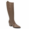 Stivale con tacco donna 1413 coccodrillo caffè