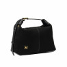 Borsa donna a mano 037-1g in camoscio nero