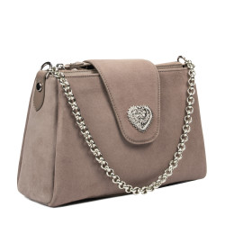 Borsa donna a tracolla 051g 01 camoscio sandstone