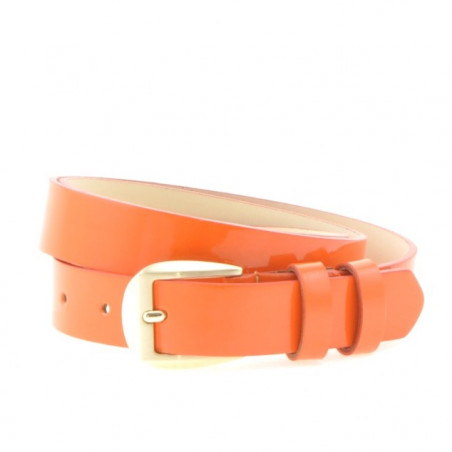 Cintura donna 01m vernice arancione