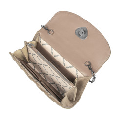 Borsa a tracolla da donna 048g 01 suede sandstone