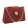 Borsa donna a tracolla 051g camoscio rosso