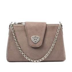 Borsa donna a tracolla 051g 01 camoscio sandstone
