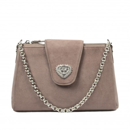 Borsa donna a tracolla 051g 01 camoscio sandstone