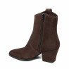 Stivaletti con tacco donna 1411 cacao velluto