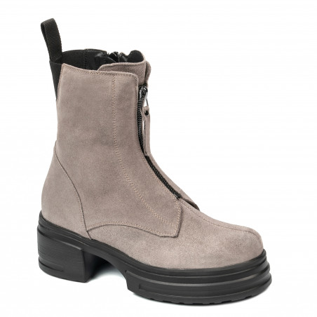 Stivaletti donna 3418 sabbia velluto