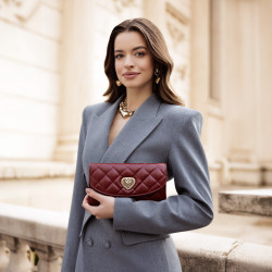 Borsa donna a tracolla 048g bordeaux lifestyle