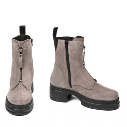 Stivaletti donna 3418 sabbia velluto