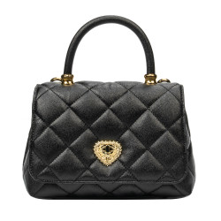 Borsa a spalla da donna 049g nero caviale