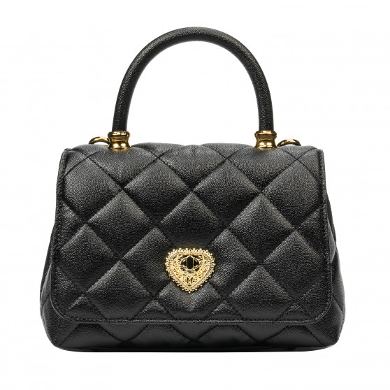 Borsa a spalla da donna 049g nero caviale