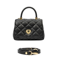 Borsa a spalla da donna 049g nero caviale
