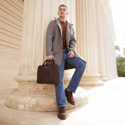 Scarpe casual uomo 989 marrone velluto lifestyle