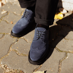 Scarpe casual uomo 989 azzurro velour lifestyle
