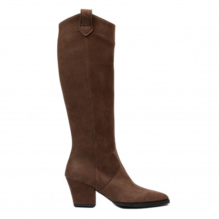 Stivale con tacco da donna 1412 biz cioccolato