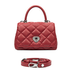Borsa donna a tracolla 049g 01 rosso saffiano