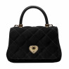 Borsa a tracolla donna 049g camoscio nero