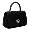 Borsa a tracolla donna 049g camoscio nero