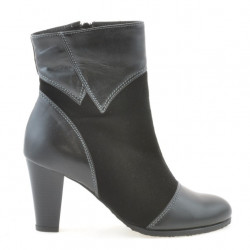 Stivaletti donna 1134 nero antilope combinato