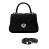 Borsa donna a tracolla 049g 01 camoscio nero