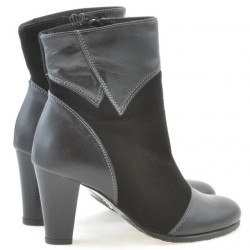Stivaletti donna 1134 nero antilope combinato