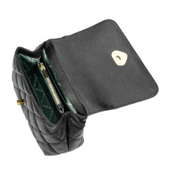 Borsa a spalla da donna 049g nero caviale