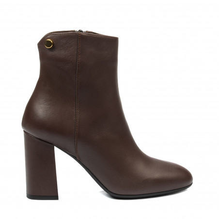 Stivaletti con tacco donna 1407 caffè