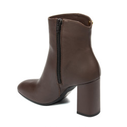 Stivaletti con tacco donna 1407 caffè