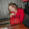 Borsa donna a tracolla 049g 01 rosso saffiano lifestyle
