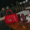 Borsa donna a tracolla 049g 01 rosso saffiano lifestyle