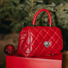 Borsa donna a tracolla 049g 01 rosso saffiano lifestyle