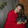 Borsa da donna a tracolla 049g 01 nero caviale