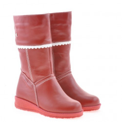 Stivaletti bambino piccoli 25c rosso+bianco