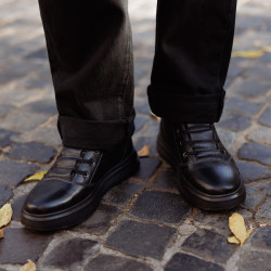 Stivaletti uomo 4152 nero combinato lifestyle