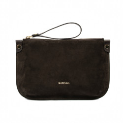 Borsa da donna a mano 211g camoscio caffè