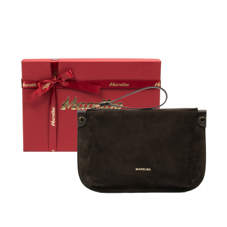 Borsa da donna a mano 211g camoscio caffè