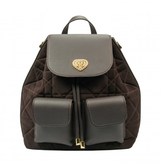 Zaino donna 308g camoscio caffè