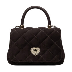 Borsa da donna a tracolla 049g camoscio espresso