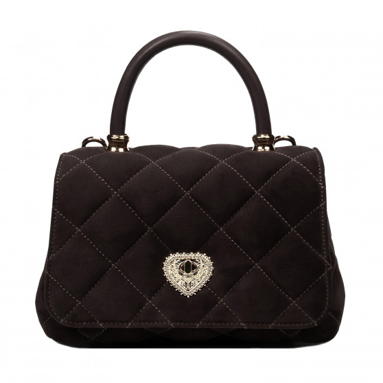 Borsa da donna a tracolla 049g camoscio espresso