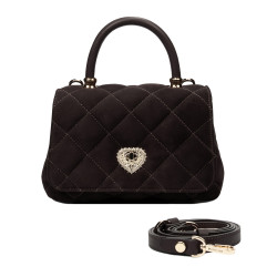Borsa da donna a tracolla 049g camoscio espresso