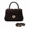 Borsa da donna a tracolla 049g camoscio espresso