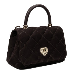 Borsa da donna a tracolla 049g camoscio espresso
