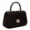 Borsa da donna a tracolla 049g camoscio espresso