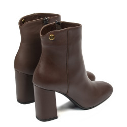 Stivaletti con tacco donna 1407 caffè