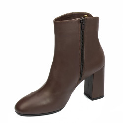 Stivaletti con tacco donna 1407 caffè