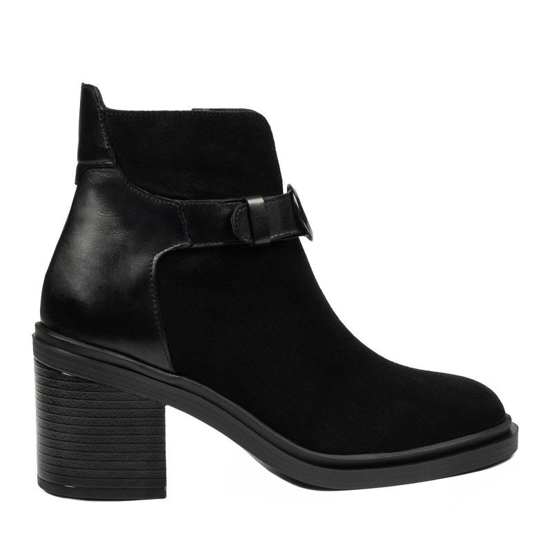 Stivaletti donna 3400 bufalo nero combinato