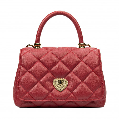 Borsa donna a tracolla 049g rosso safiano