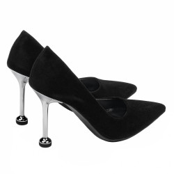 Scarpe eleganti donna 1357 nero velluto