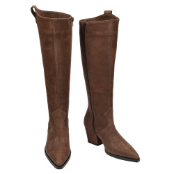 Stivale con tacco da donna 1412 biz cioccolato